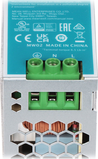 Furnizues energjie DIN rail Mean Well NDR-120-24, 24V DC, 120W