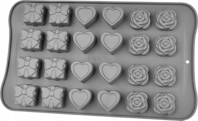 Kallëp çokollatash Chocolate Praline 3, silikon, rezistent ndaj nxehtësisë, kafe
