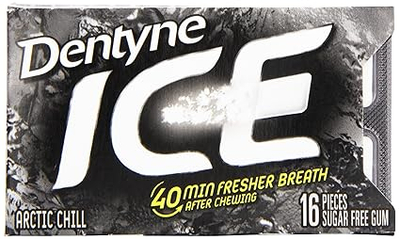 Жвака без шеќер Dentyne Ice Arctic Chill, ментол, практично пакување