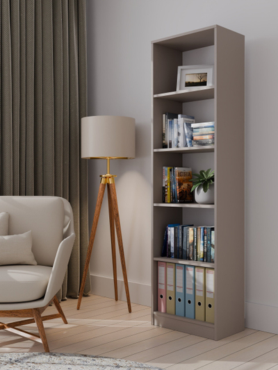 Raft librash Clay Bookcase, 50 x 182 x 30 cm, 5 rafte, ngjyrë argjile