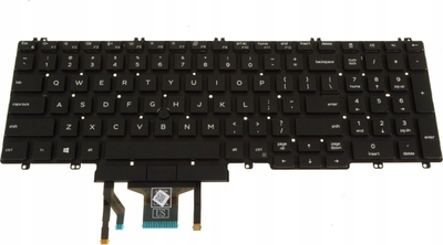 Tastierë Dell Keyboard English-Int 102Key, 102 taste, me drita, e zezë