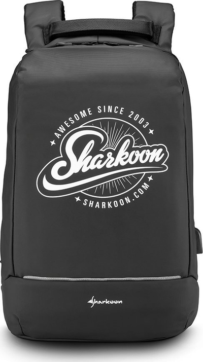 Çantë shpine Sharkoon Backpack, poliester i qëndrueshëm, shumë ndarje, e zezë