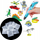 Set forma plastike 3D Dinosaur World, 9 copa, transparente