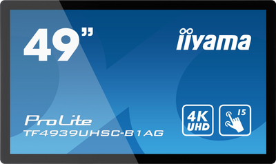 Ekran interaktiv Iiyama ProLite TF4939UHSC-B1AG, 49\", 4K UHD, IPS, i zi