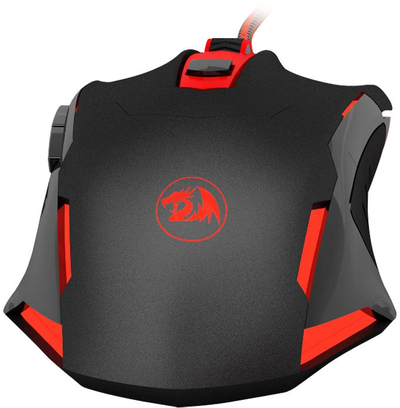 Mouse gaming Redragon Pegasus M612, me kabllo USB, me drita RGB, zi me t’kuqe