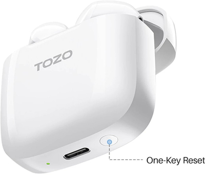 Безжични слушалки TOZO A3 Pro TWS, Блутут, со кутија за полнење, бели