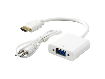 Përshtatës Sbox HDMI-M - VGA-F dhe audio aux, e bardhë