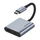Adapter karikimi USB C RayNeo, 2 porta USB C, për syze AR, gri metalik