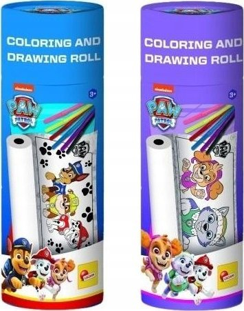 Set kreativ Lisciani Felt Band Paw Patrol, rrotull vizatimi, 12 markera me ngjyra