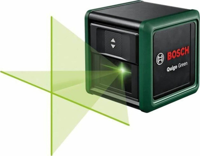 Lazer kryq Bosch Quigo Green Set, rreze 12m, me trekëmbësh, i gjelbër