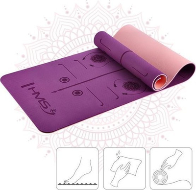 Tapet joga HMS YM10, TPE, 182x61 cm, 0.8 cm, vjollcë