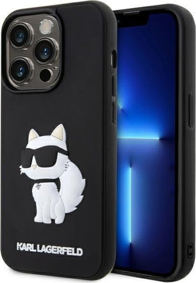 Këllëf telefoni Karl Lagerfeld KLHCP14X3DRKH, për iPhone 14 Pro Max, silikon, i zi
