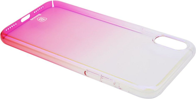 Kuti telefoni Baseus Glaze për iPhone X, e butë, transparente, rozë me gradient
