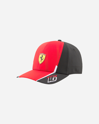 Kapelë Scuderia Ferrari F1 2023 Charles Leclerc, Low Curve Brim, e kuqe e zezë