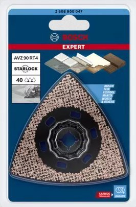 Pllakë lëmimi Bosch MultiMaterial AVZ90RT4, 90mm, Starlock, e zezë