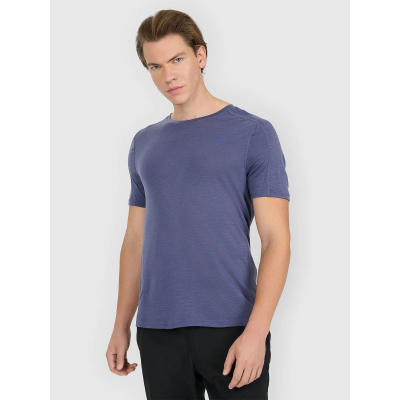 Bluzë trekking për burra 4F TFTSM1526, lesh Merino, blu e errët navy