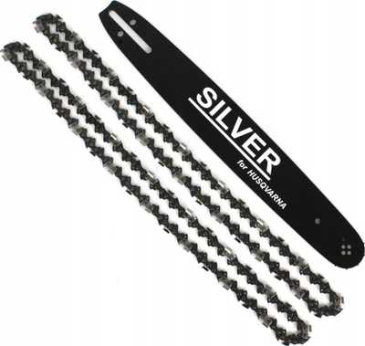 Set shine dhe zinxhirë sharre SilverTools GUIDE BAR, 16", 0.325", i zi