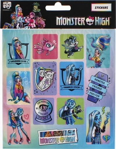 Квадратни стикери STARPAK Monster High, шарен сет за деца