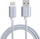 Kabllo USB VEGA Type C, najlon 1m, argjendtë