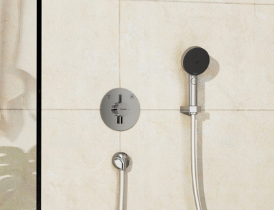 Вградена батерија за туш Hansgrohe DuoTurn S, 2 функции, хром