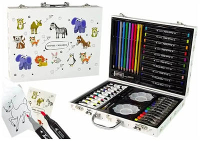 Set arti për fëmijë iLike Toys Stationery, 68 pjesë, shumëngjyrësh