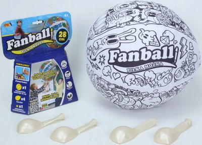 Top lodër Epee FanBall Possible Ball 60100, 28 cm, për me ngjyros, bardh e zi