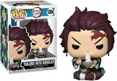 Figurë Funko POP Demon Slayer Tanjiro me noodles, 10cm, vinil, shumëngjyrëshe