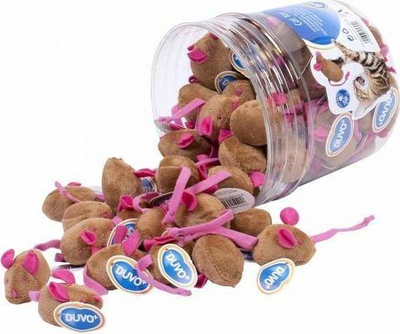 Играчка за мачки Duvo+, глушец од плюш со ѕвонче, шарена