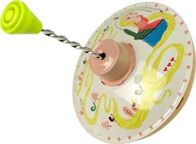 Top rrotullues metalik Leantoys Rapunzel, për fëmijë, i verdhë