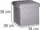 Puf palos KonigHOFFER Folding Pouf, MDF, poliester, gri e çelët