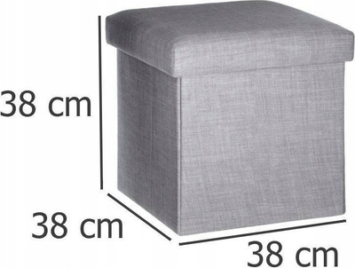 Puf palos KonigHOFFER Folding Pouf, MDF, poliester, gri e çelët