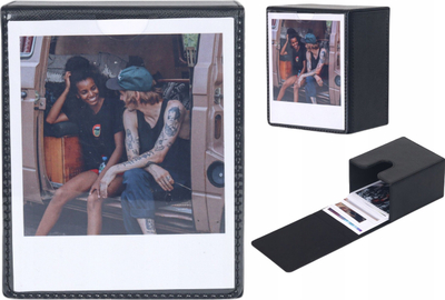 Kuti fotografish Loveinstant, për 100 foto, për Instax Wide Square dhe Polaroid, e zezë