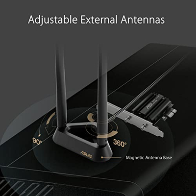 Adapter Wi-Fi ASUS PCE AXE59BT, AXE5400, 2402 Mbit/s, me Bluetooth 5.2