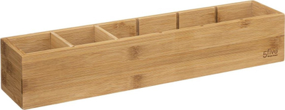 Organizues sirtari 5Five Simply Smart, me 3 ndarje, bambus, 38x8cm, ngjyrë druri