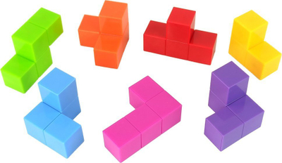 Kubi magnetik LeanToys, 7 pjesë, shumëngjyrësh