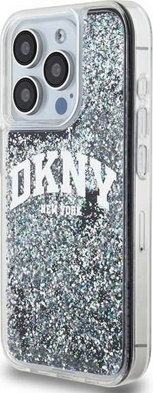 Mbulesë telefoni DKNY Liquid Glitter Arch Logo për iPhone 13 Pro, e zezë