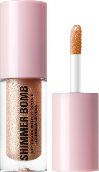 Set kozmetik Revolution Mini Shimmer Bomb Duo, shkëlqyes rozë për buzë + shkëlqyes ngjyrë ari për buzë