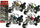 Set lodrash motorçikleta Leantoys, 4 copë, me tërheqje, shumëngjyrësh