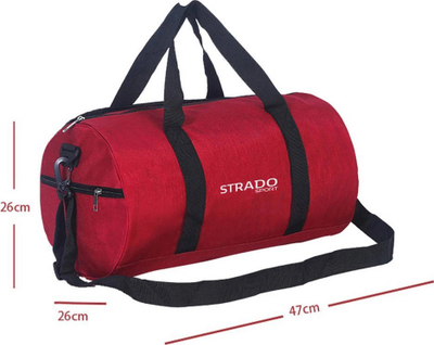 Çantë sportive Strado Travel, 25L, poliestër që s’e kap uji, e kuqe