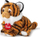 Lodër pelushi Trudi Puppy Tiger S, tigër i vogël, shumëngjyrësh