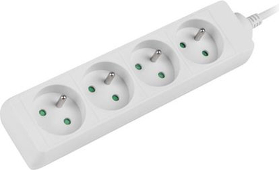 Shirit elektrik Lanberg PS0-04E-0150-W, 4 priza, kabllo 1.5m, i bardhë