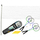 Set badminton Victoria Sport Mega 500, 4 raketa, rrjetë me shtylla, shumëngjyrësh