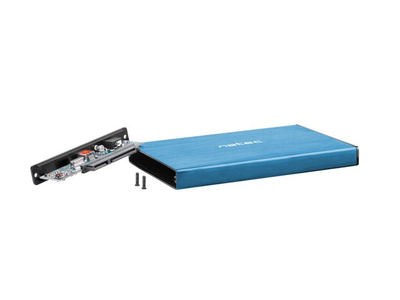 Kuti e jashtme për disk 2.5" Natec Rhino Go NKZ-1280, SATA në USB 3.0, deri 4TB, blu