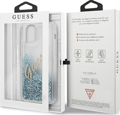 Mbrojtëse Guess GUHCP12LGLVSBL për iPhone 12 Pro Max, e kaltër