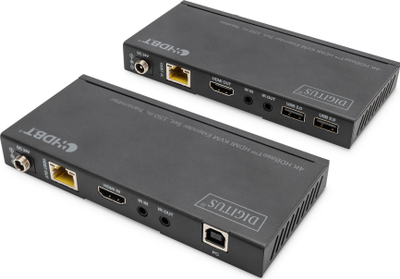 Set ekstenderi KVM HDMI Digitus HDBaseT 4K, 150 m, i zi