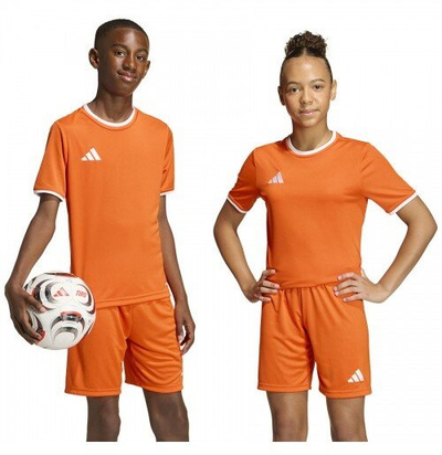 Fanellë futbolli Adidas Entrada 26 Unisex Kids, për fëmijë, madhësia XL, portokalli me të bardhë