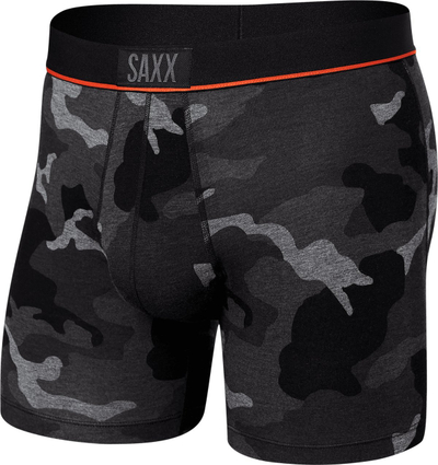 Bokserë për burra Saxx Vibe, boxer brief, material viskozë, camo i zi