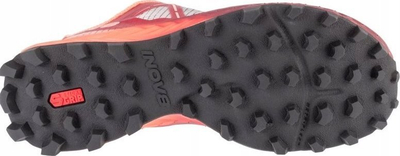 Atlete trail vrapimi Inov-8 MudTalon Speed W për goca, me tabe në shollë, ngjyrë kuqe-portokalli