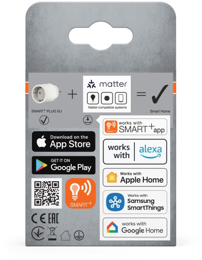 Паметна приклучница OSRAM Smart+ Radio Socket, WiFi Matter, контрола преку апликација, бела