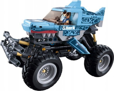 Lodër me blloqe ndërtimi Sluban M38 B1163, Monster Truck, 273 copa, blu
